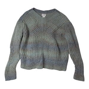 Club Monaco Sweater‎ Women's XXS Oversized Blue Ombre Italian Yarn Wool Alpaca